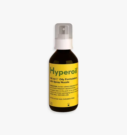 Hyperoil Olio Spray per Lesioni e Alterazioni Cutanee - Piaghe da decubito - Ustioni - Ferite - Dispositivo medico - 100 ml